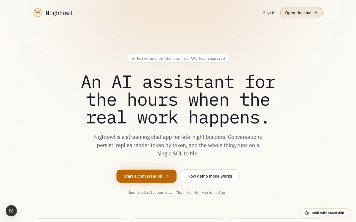 AI Chat App template preview