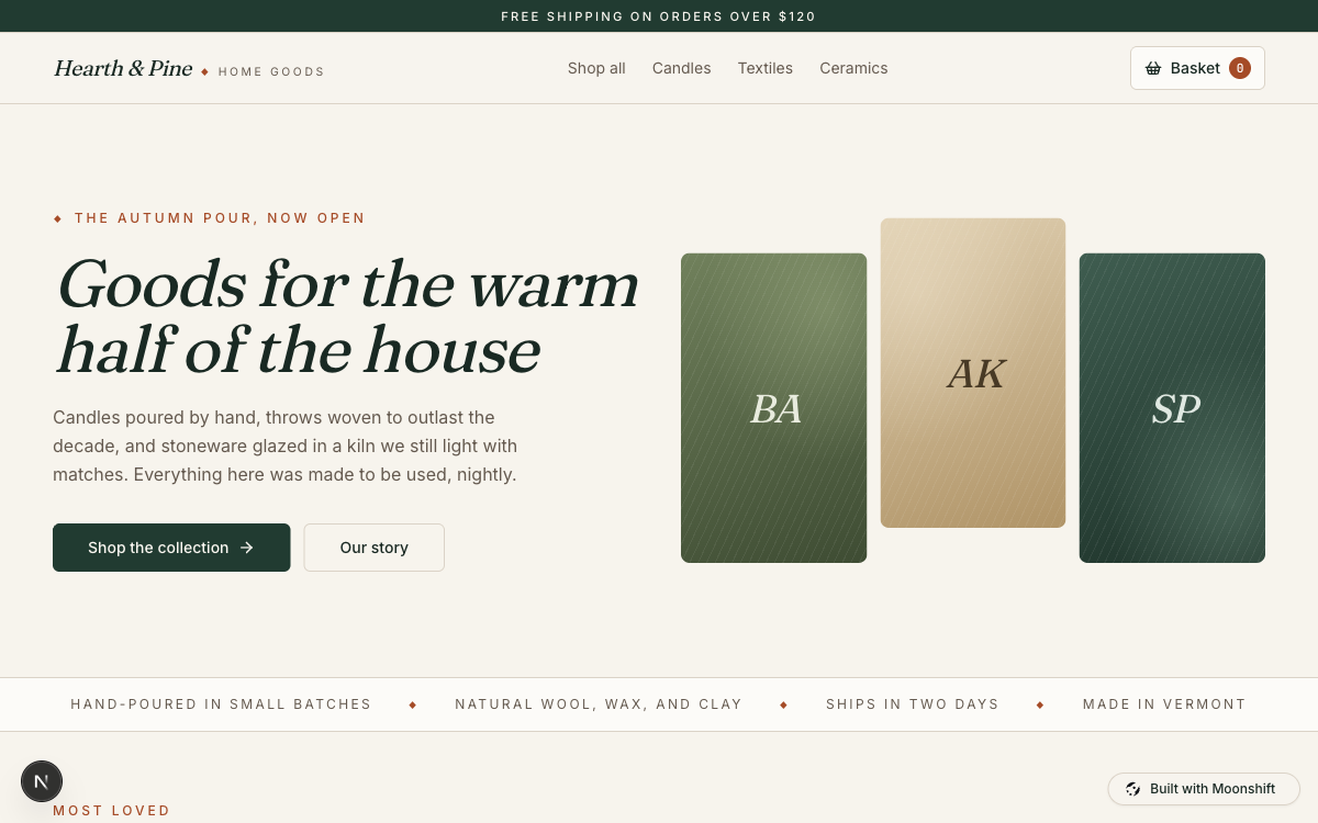 E-commerce Storefront template preview